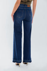 Jean wide leg proceso en el ruedo