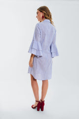 Vestido a rayas corto m3/4 c/ boleros