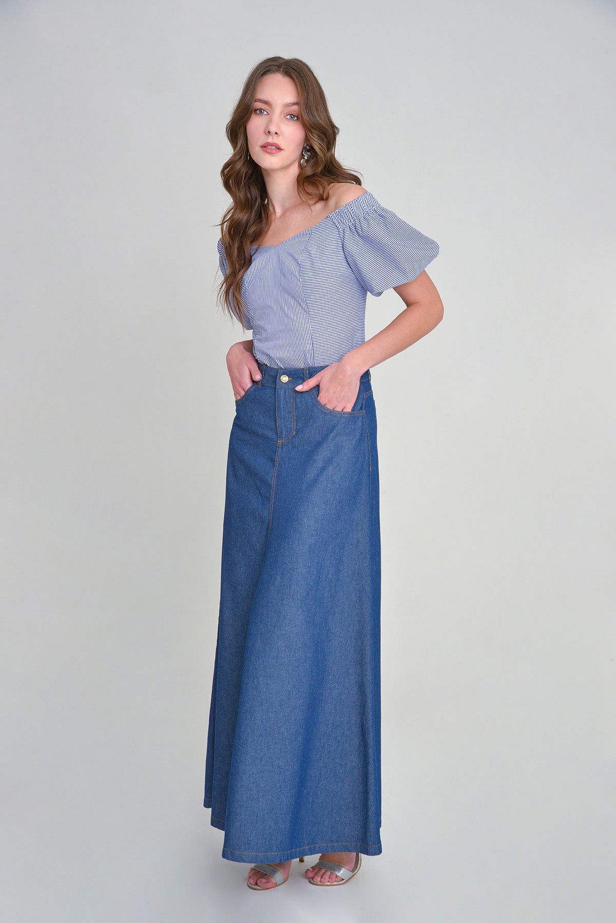 Blusa off shoulders m/c