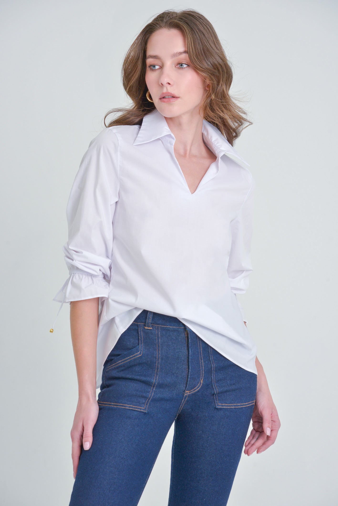 Blusa manga 3/4 con punteras