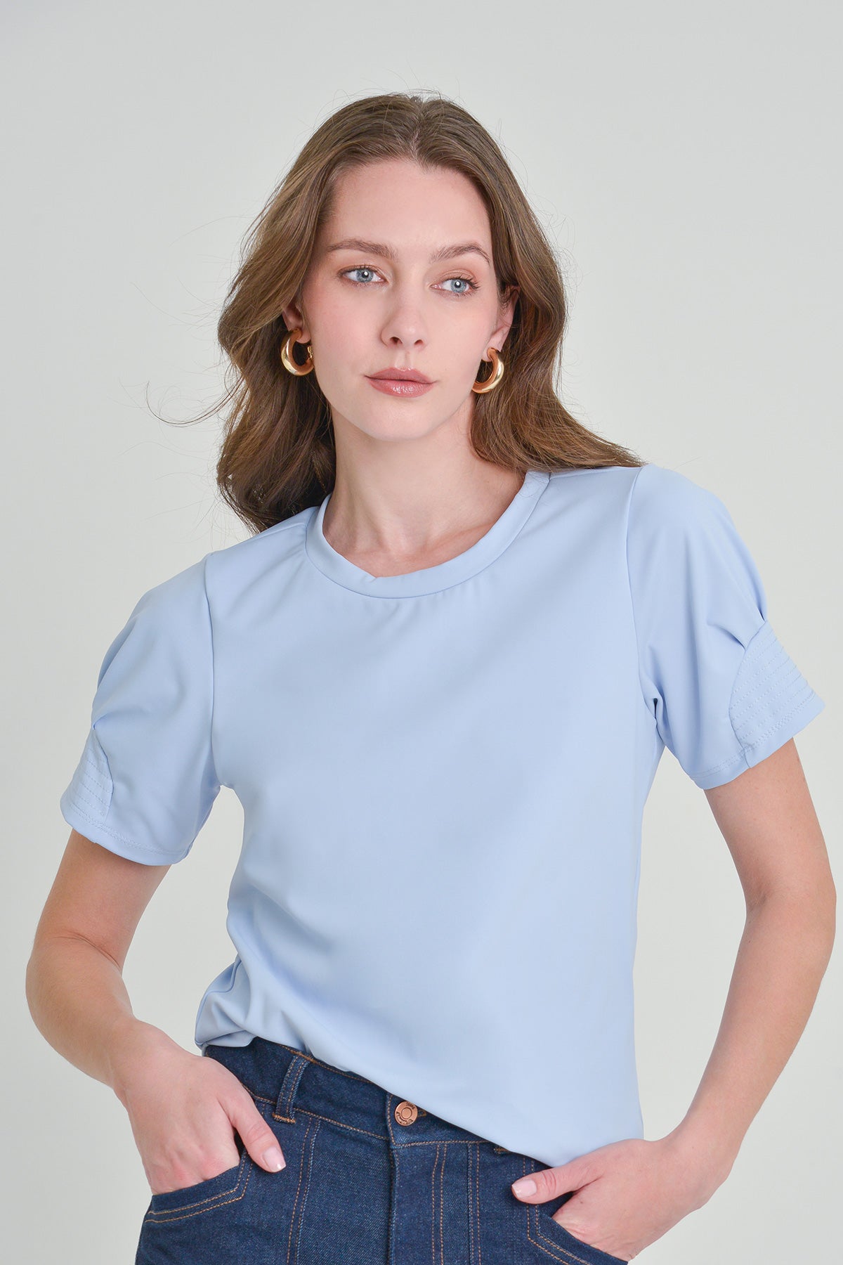 Camiseta en lycra fria manga con prenses