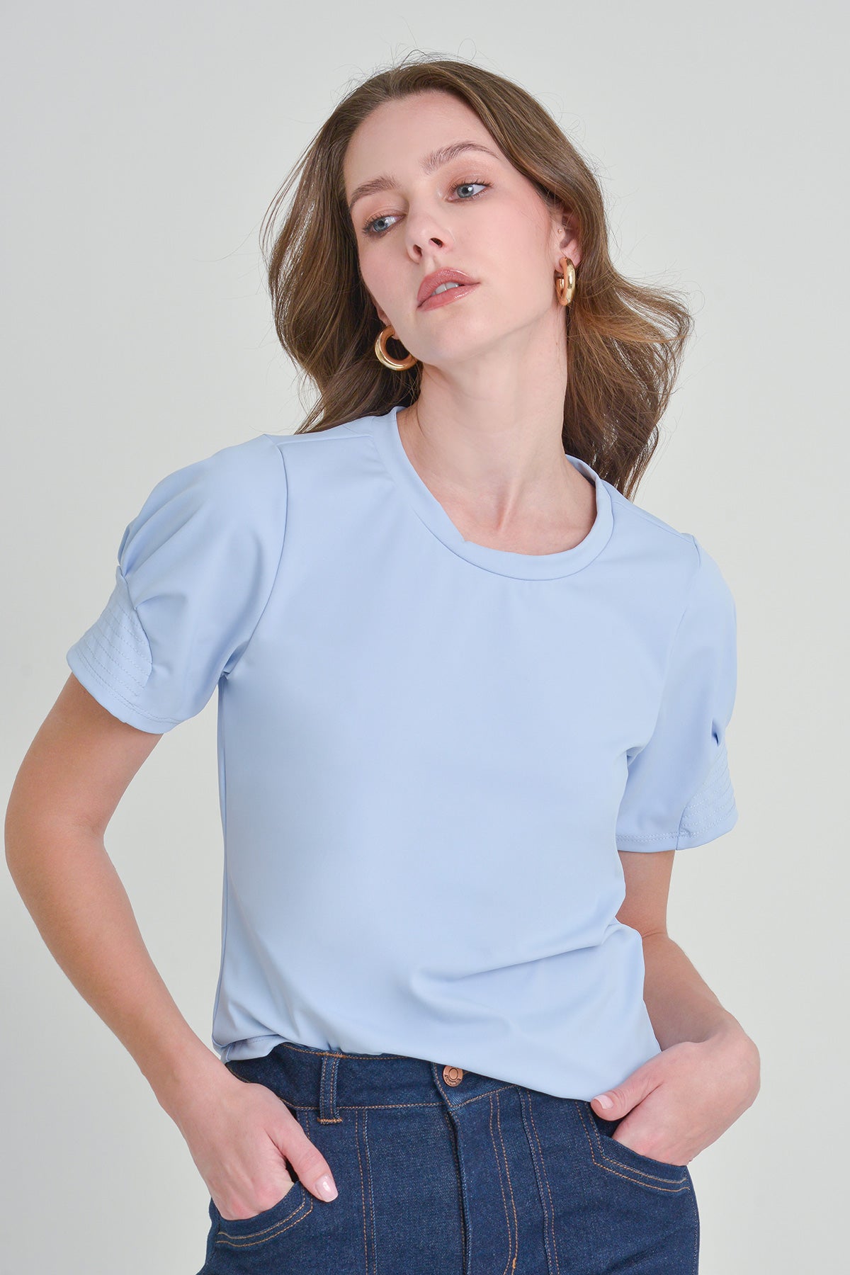 Camiseta en lycra fria manga con prenses