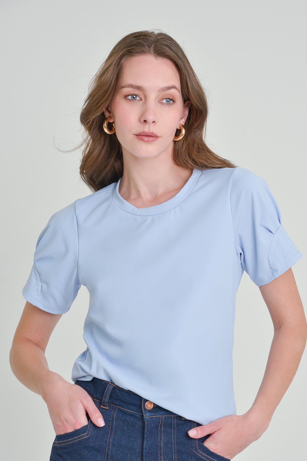 Camiseta en lycra fria manga con prenses