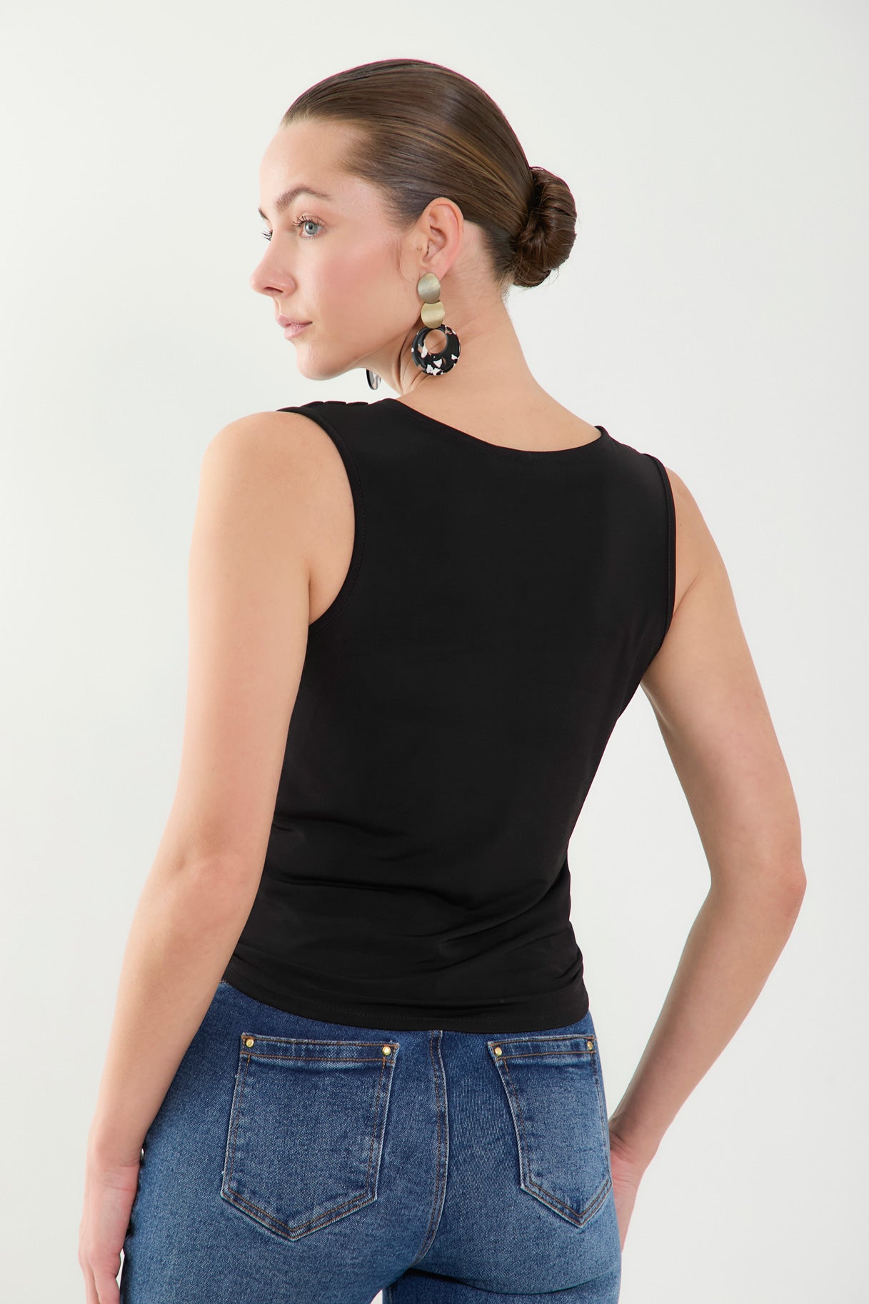 Blusa en punto escote cascada