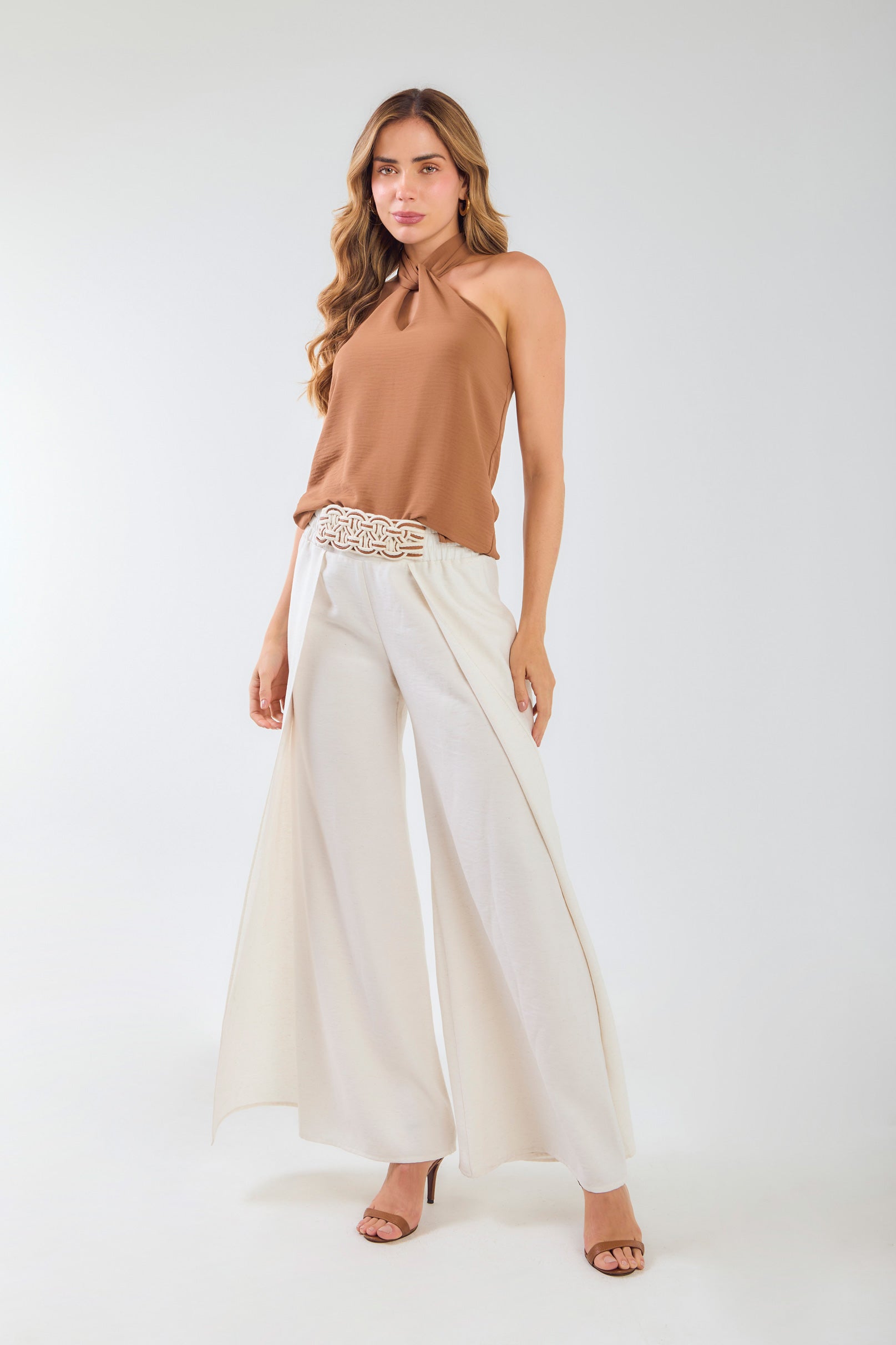 Blusa halter de anudar estampada