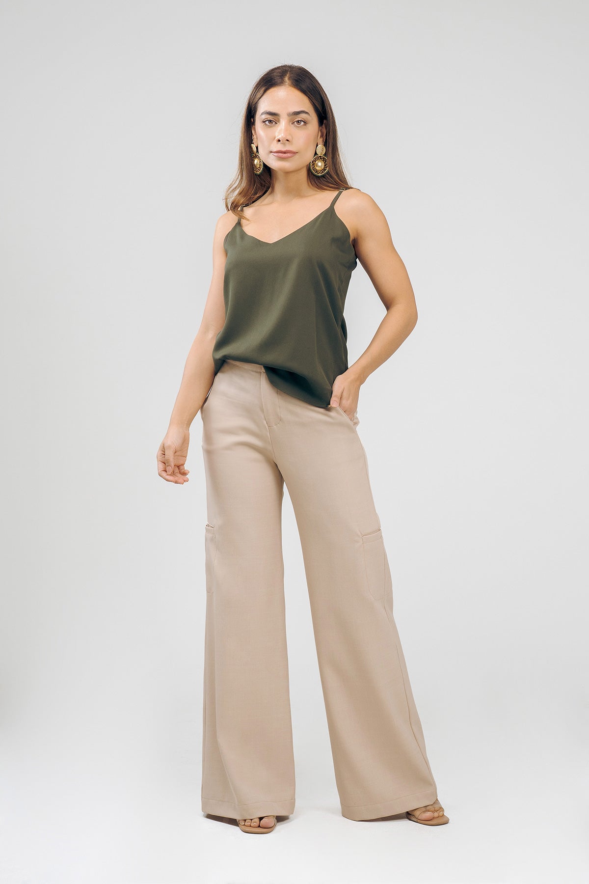 Blusa tiras escote V en rayon