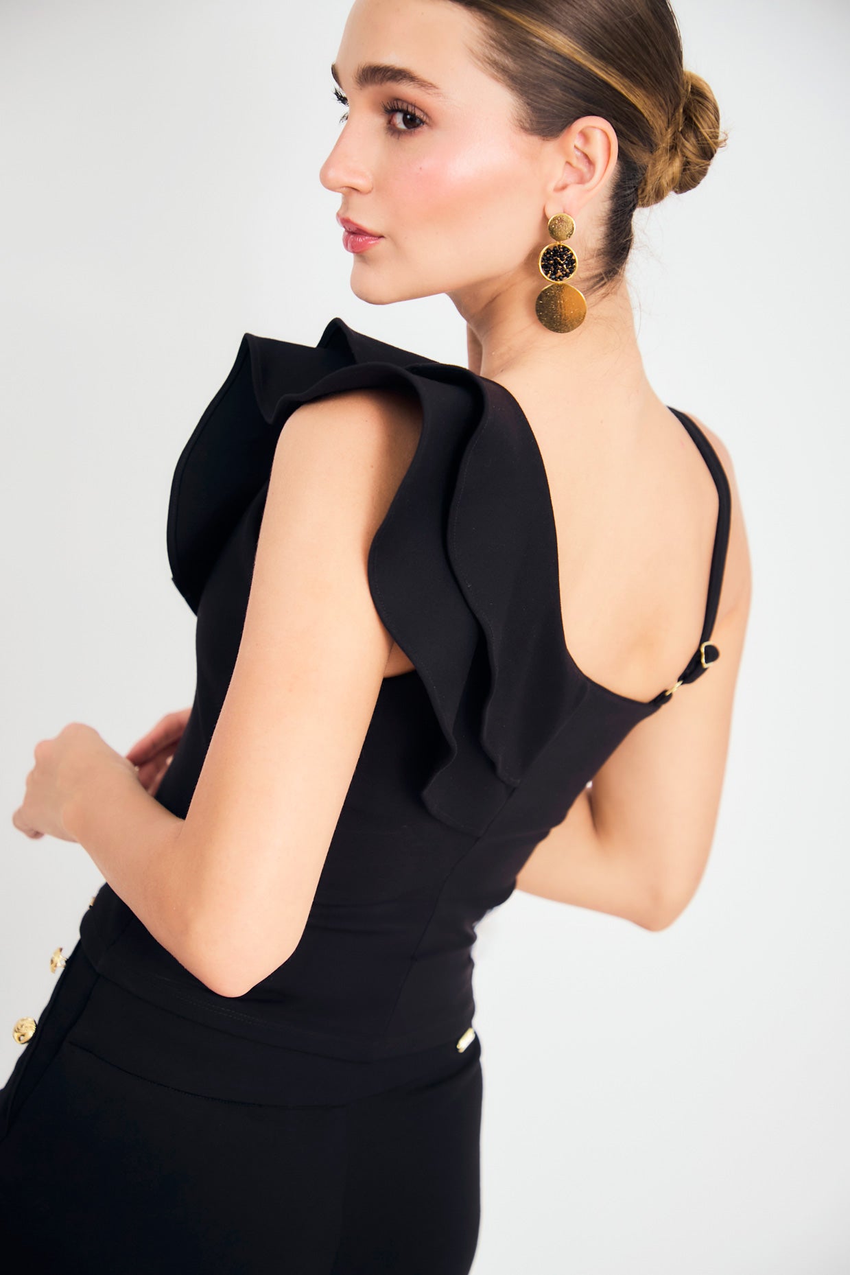 Blusa asimétrica tiras