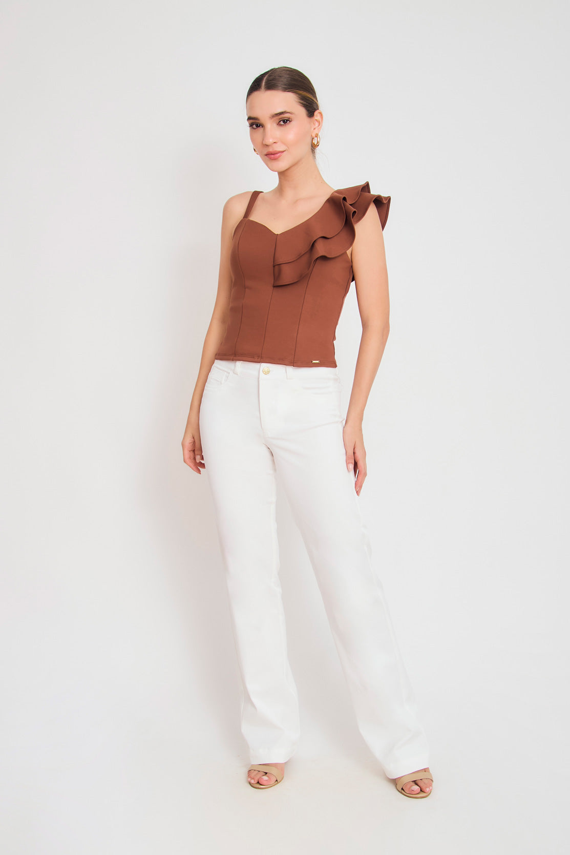 Blusa asimétrica tiras