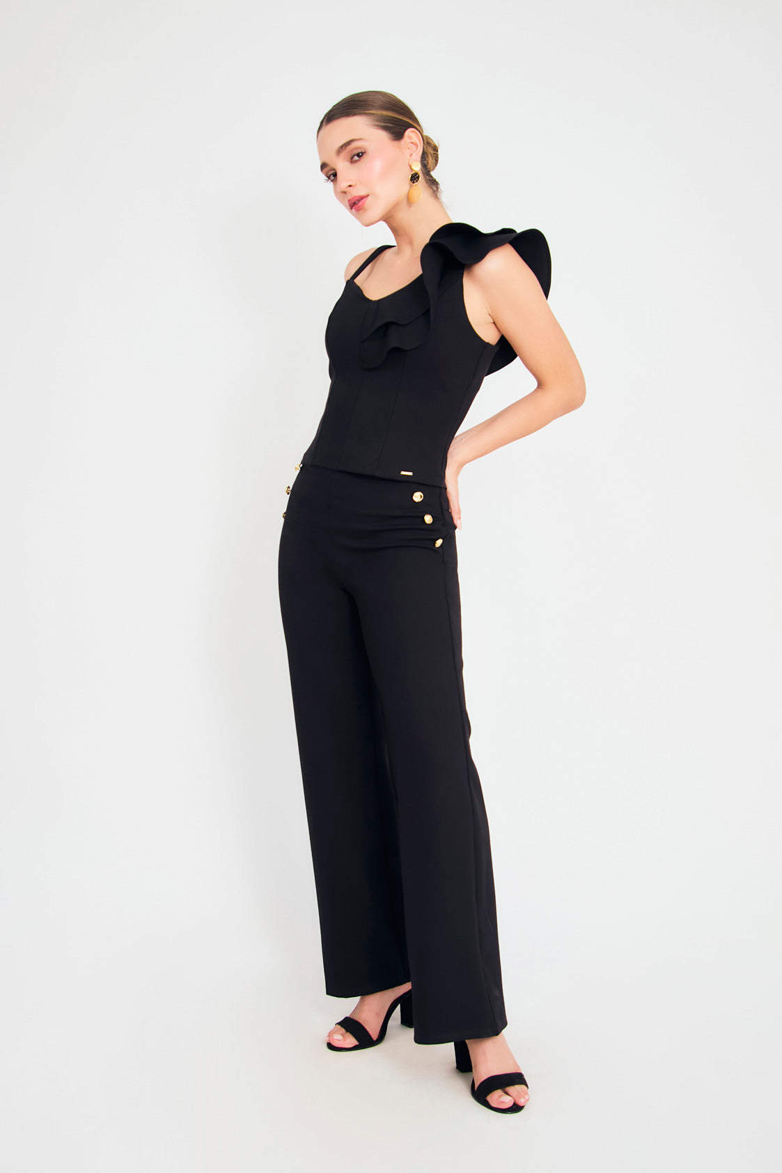 Blusa asimétrica tiras