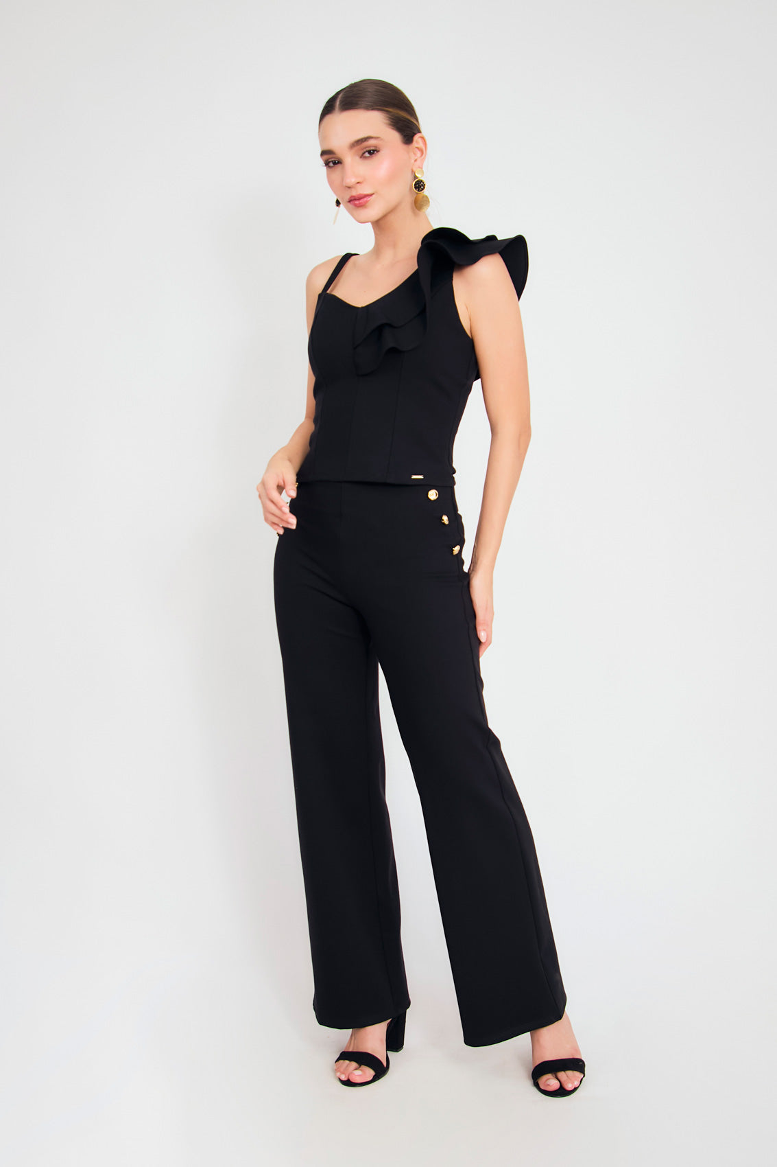 Blusa asimétrica tiras