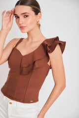 Blusa asimétrica tiras