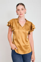 Blusa manga corta gola