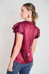 Blusa manga corta gola