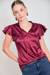 Blusa manga corta gola