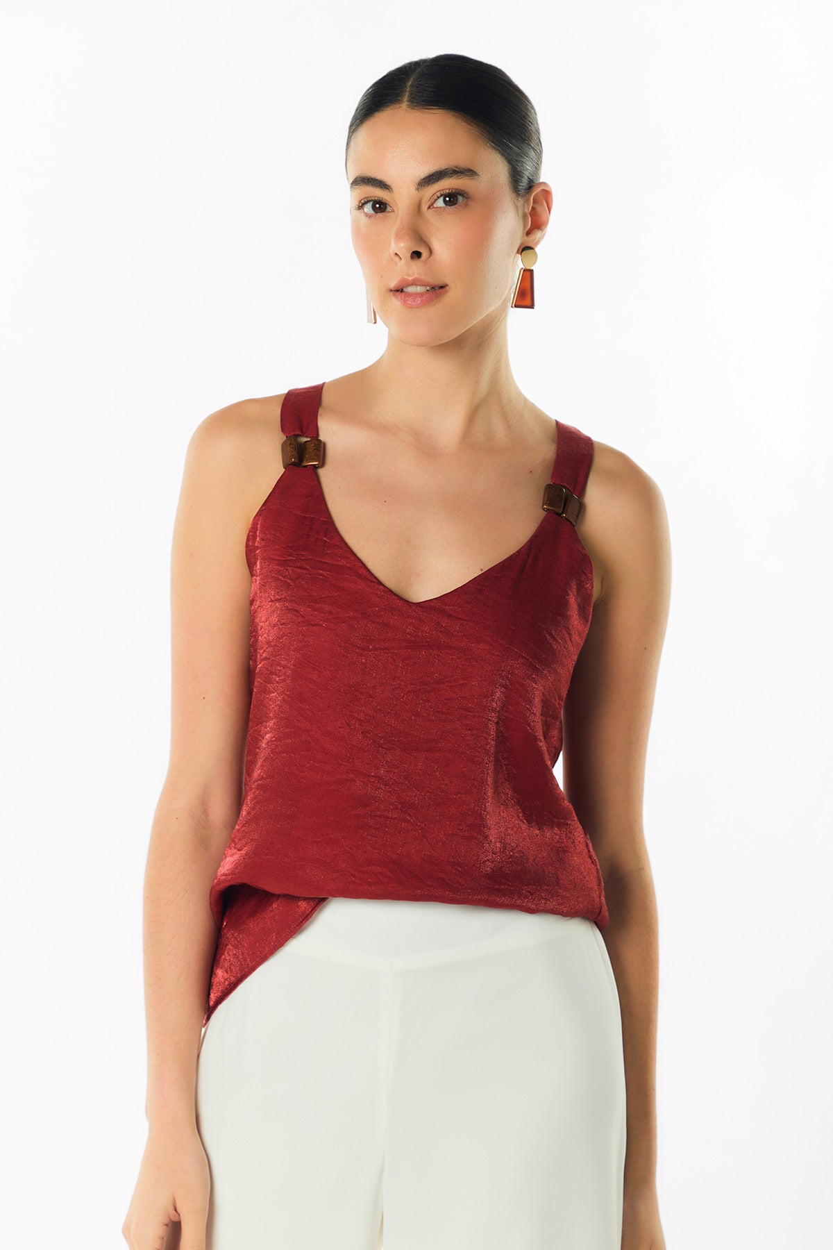 Blusa de tiras con heraje