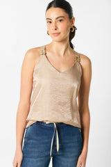 Blusa de tiras con heraje