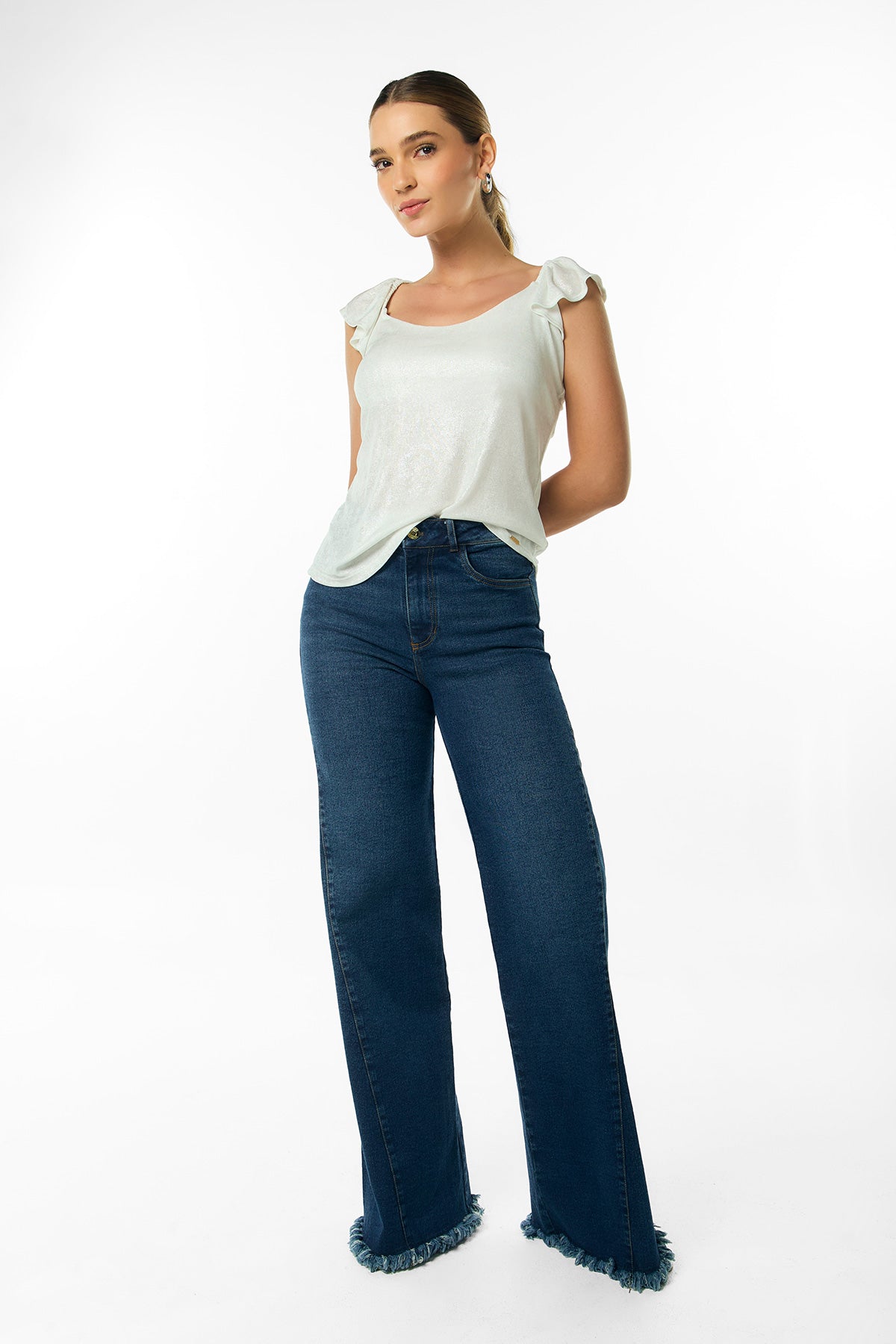 Blusa tiras con gola