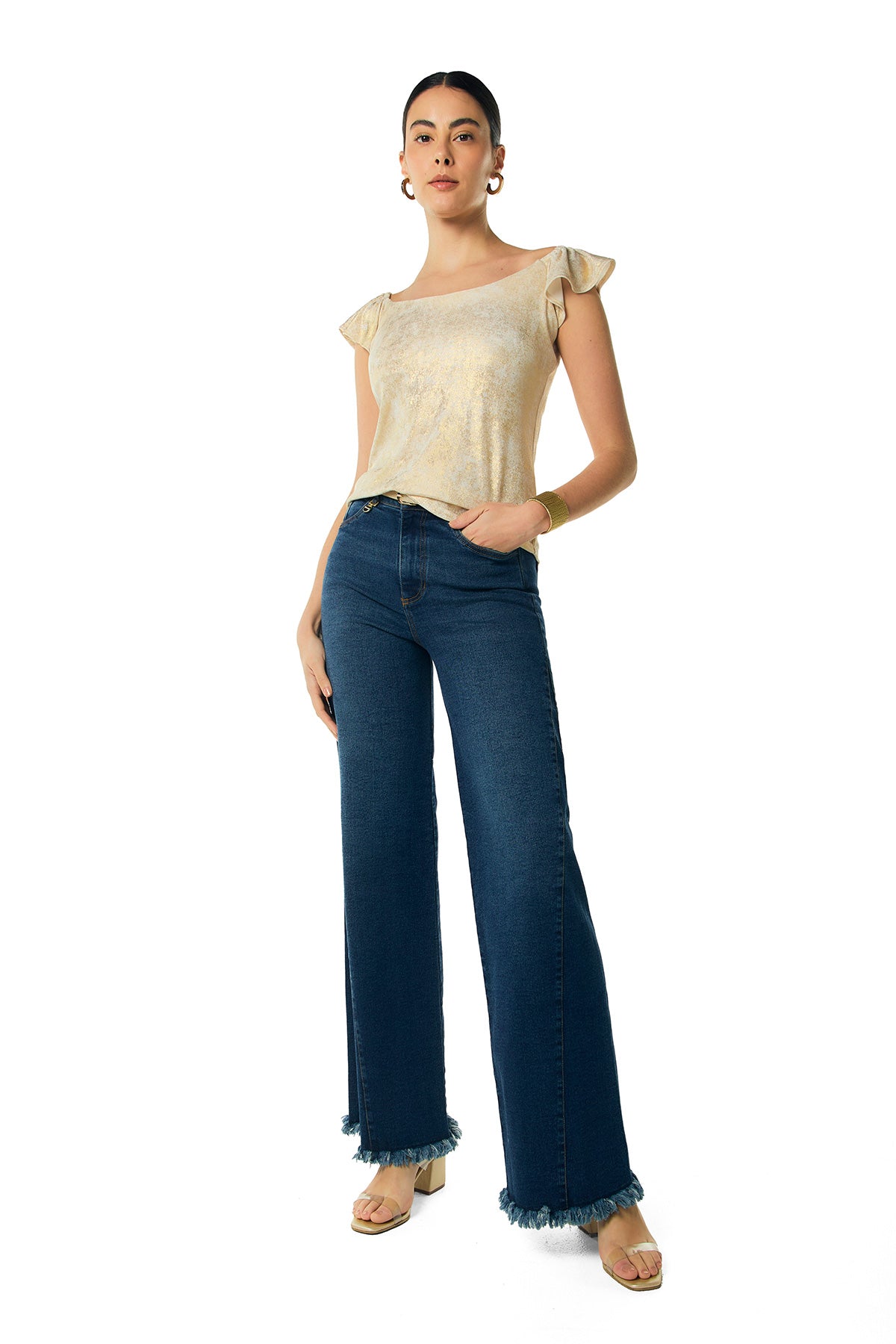 Blusa tiras con gola