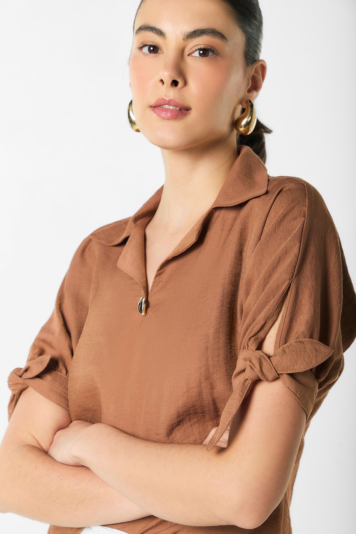 Bluson escote gota con herraje