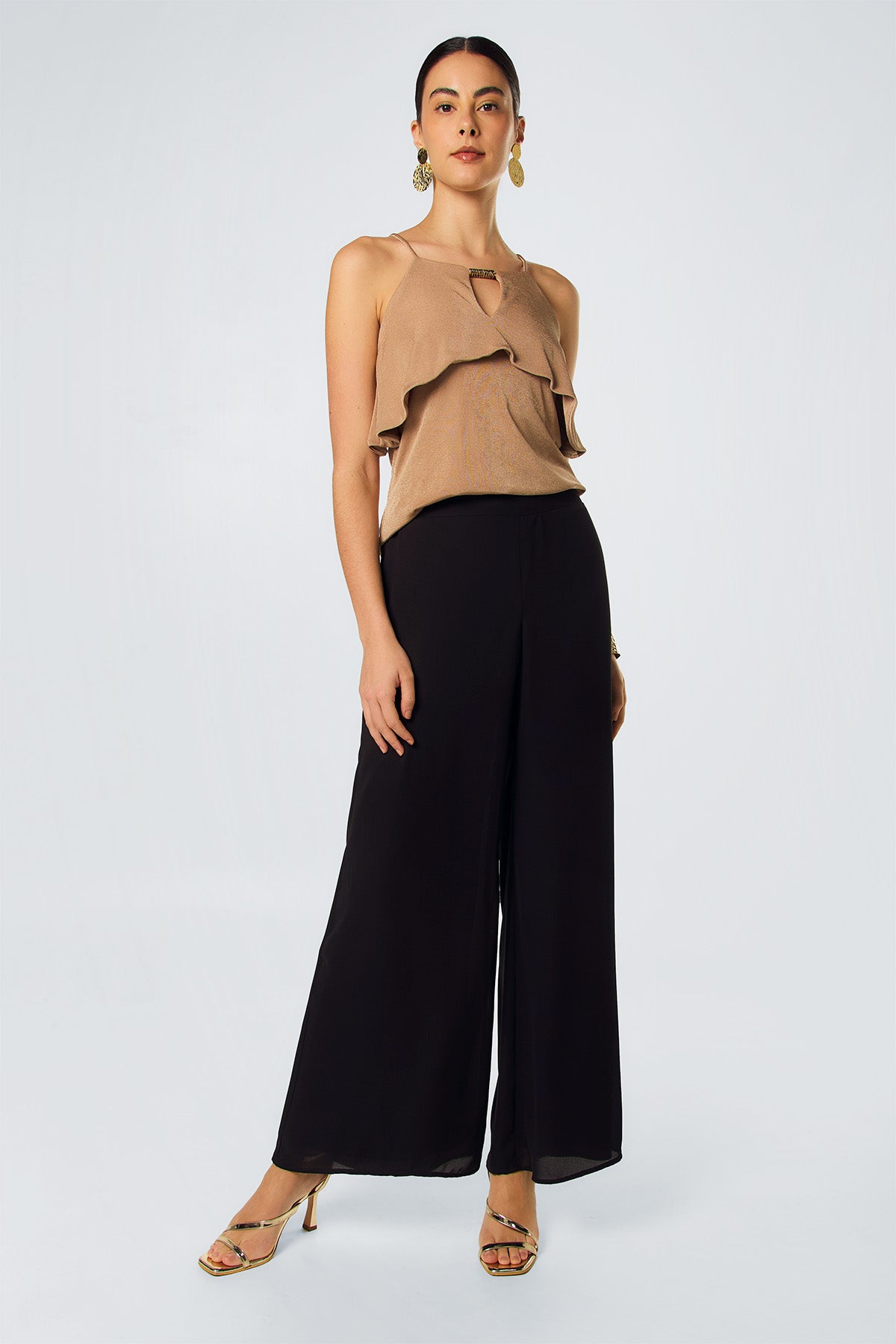 Blusa halter con herraje