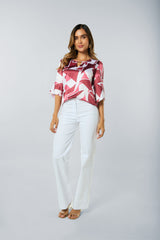 Bluson manga 3/4 estampado