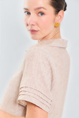 Bluson manga corta con alforzas