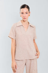 Bluson manga corta con alforzas