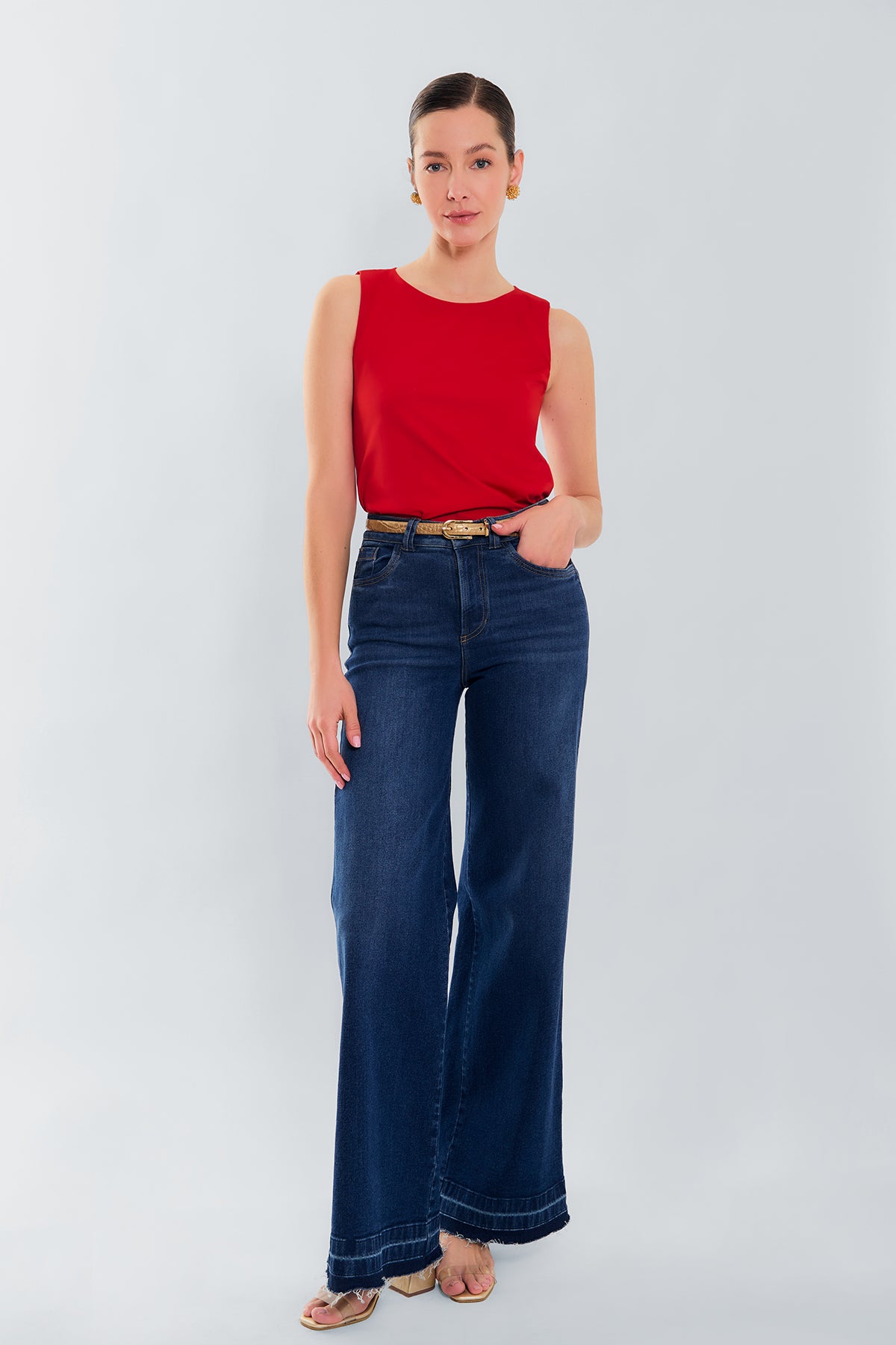 Blusa basica manga sisa en lycra fria