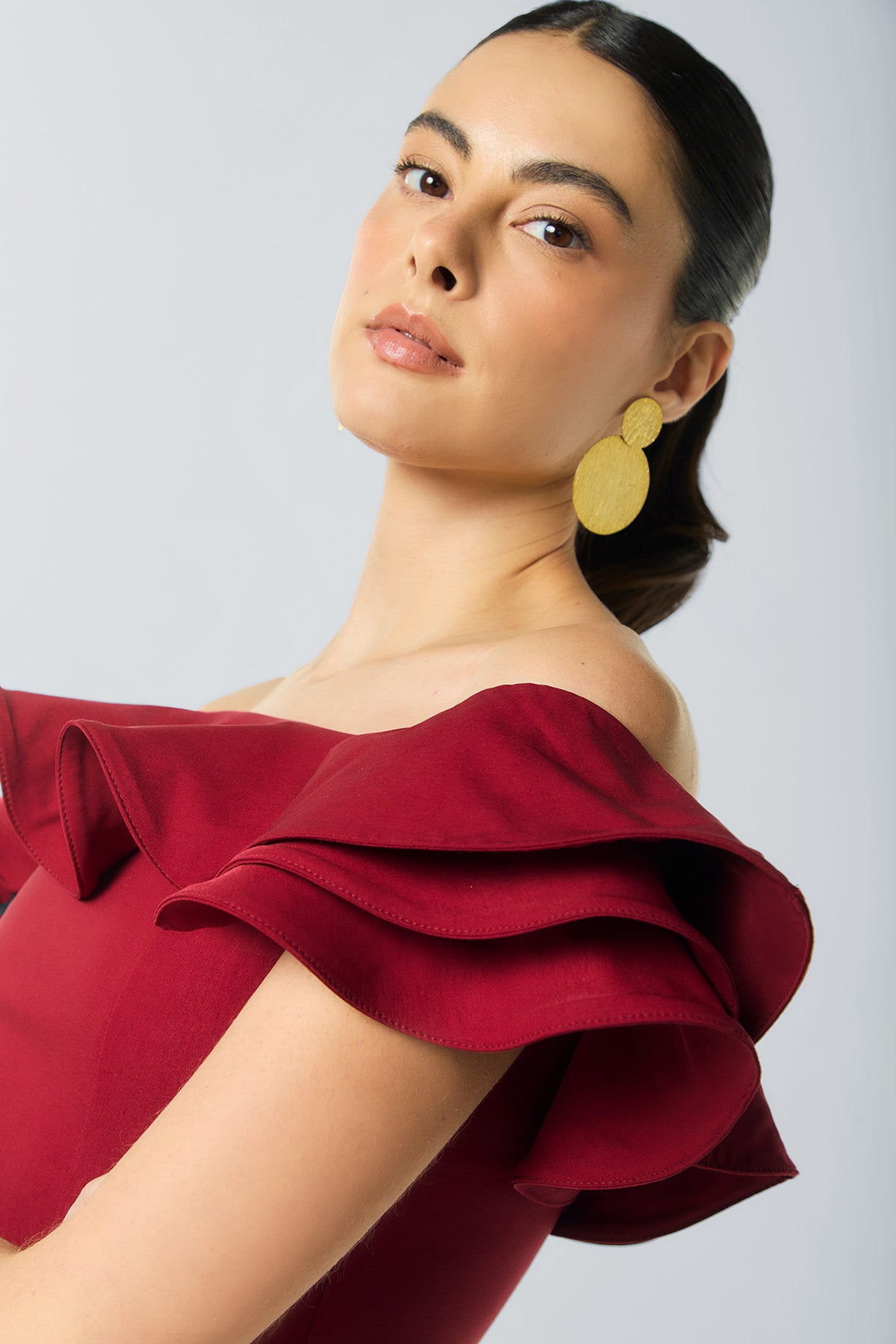 Blusa off shoulder con bolero y mangas