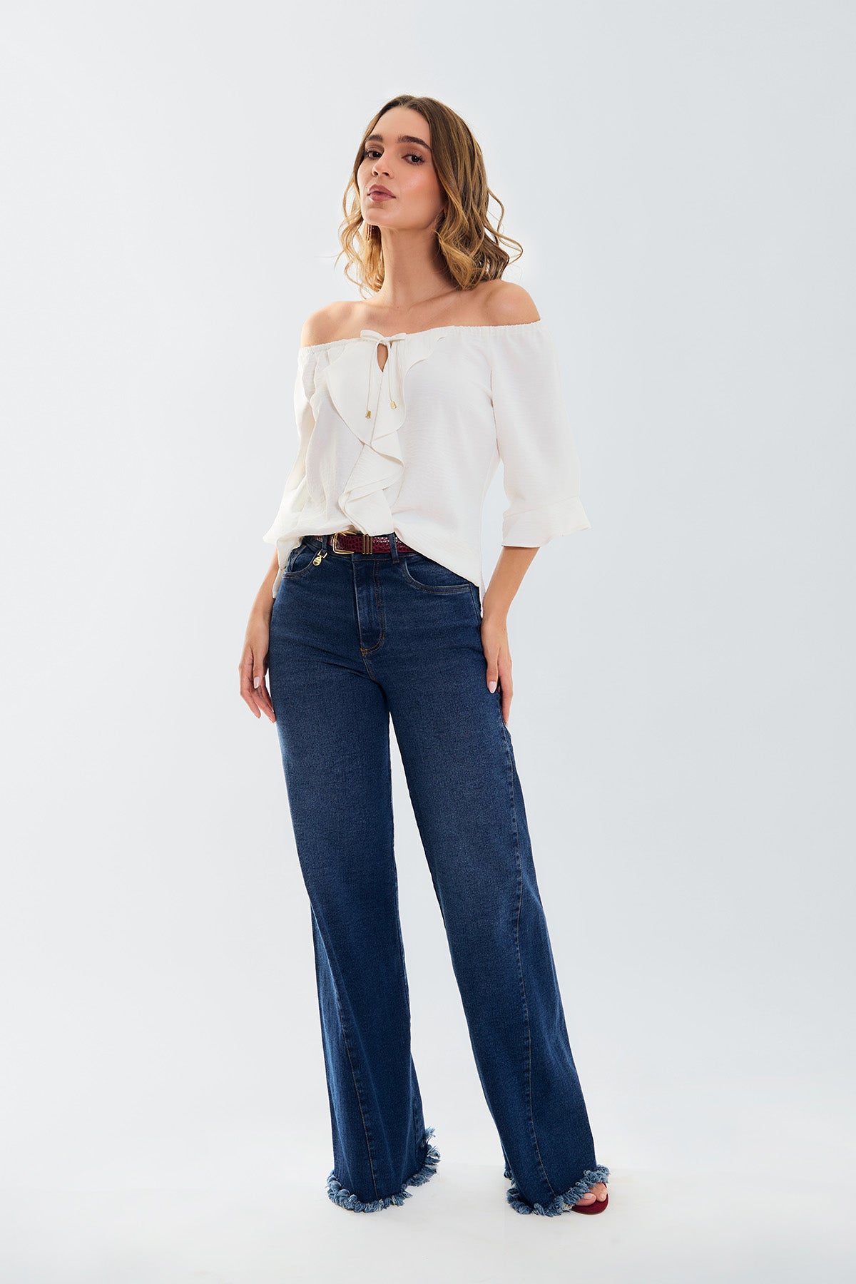 Blusa off shoulders con bolero