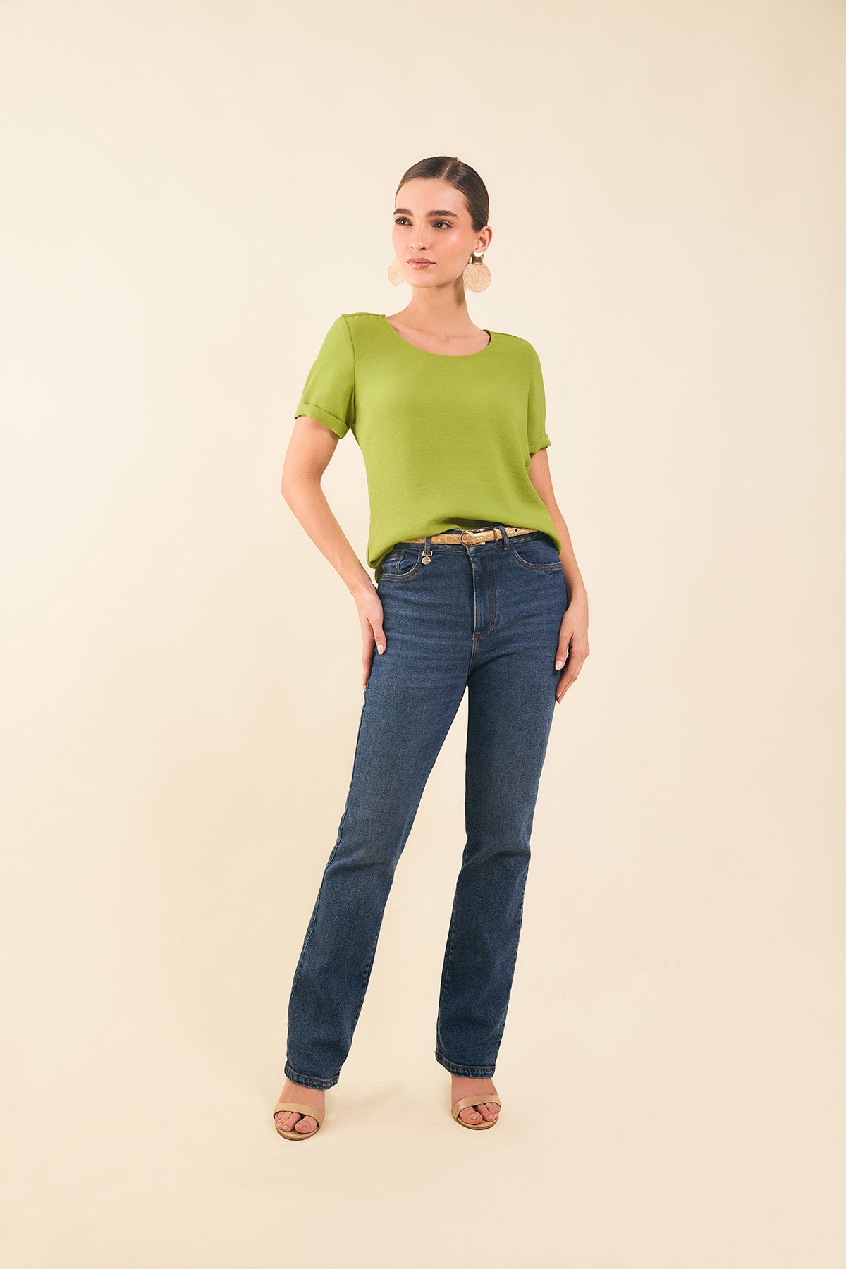 Blusa m/c con guardapolvo