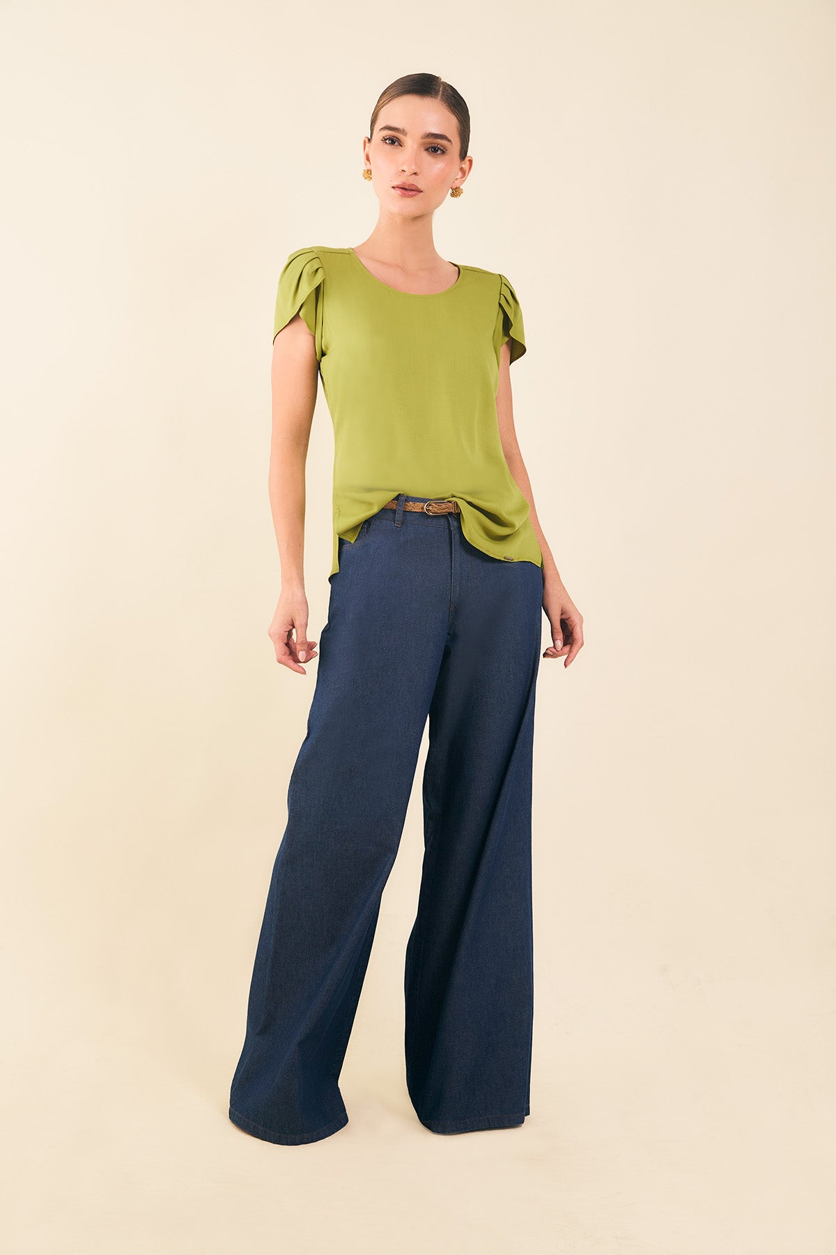 Blusa manga tulipán