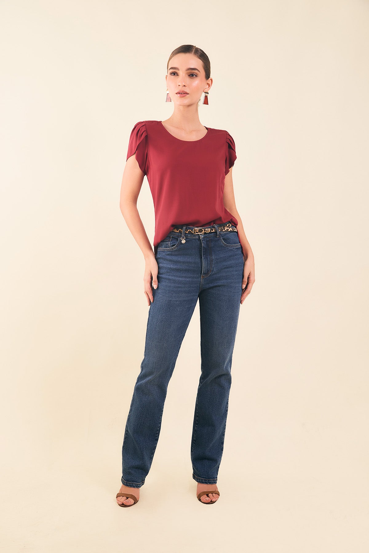 Blusa manga tulipán