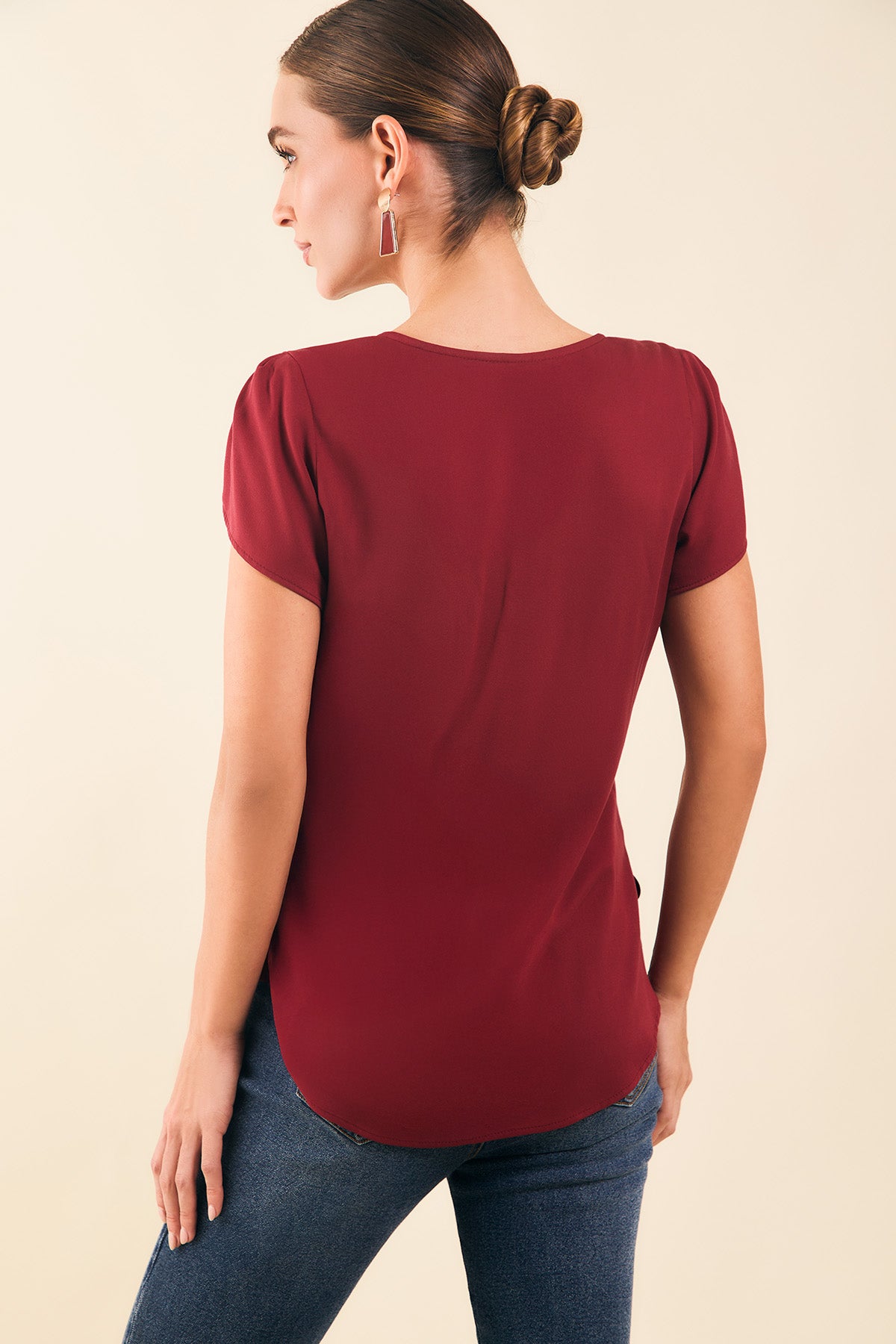 Blusa manga tulipán