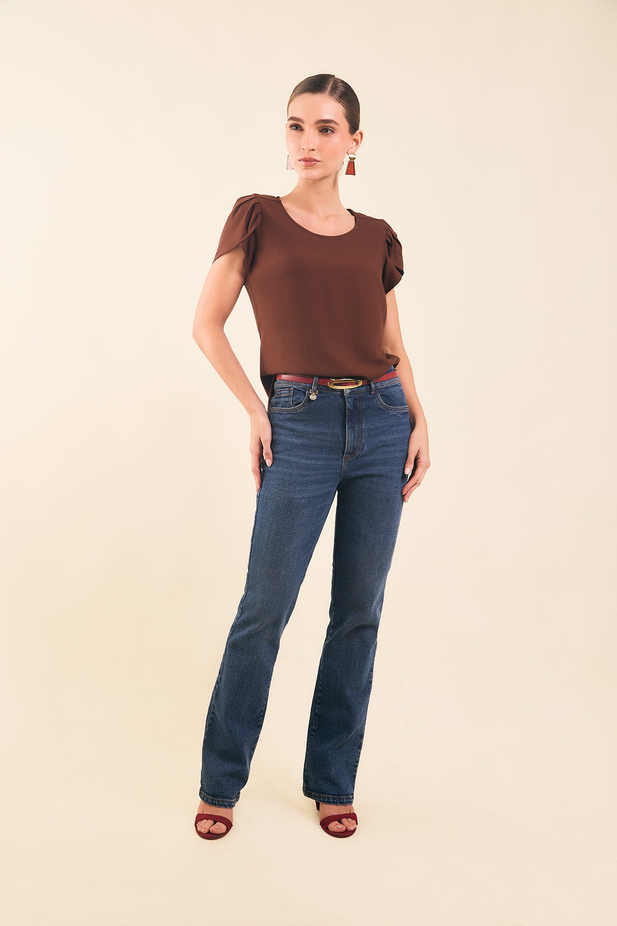 Blusa manga tulipán