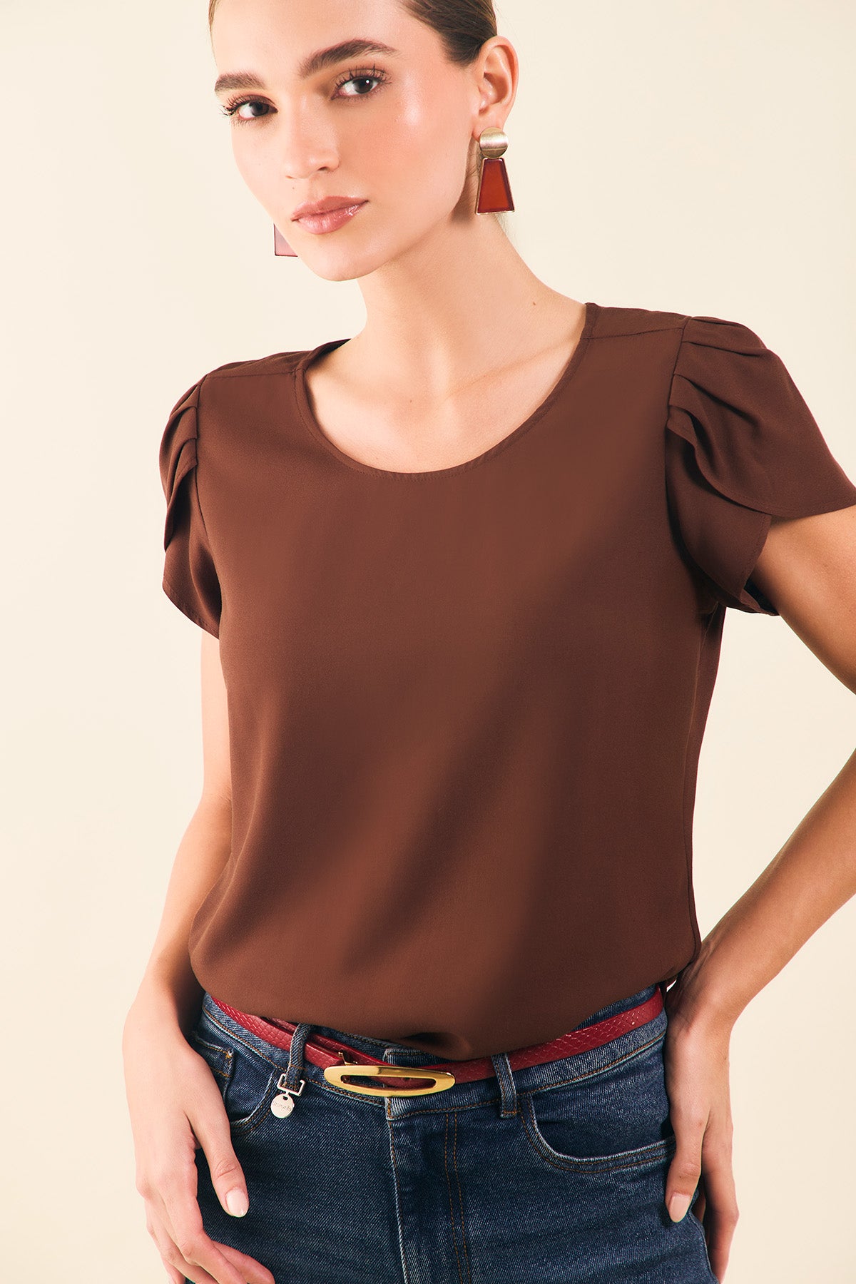 Blusa manga tulipán