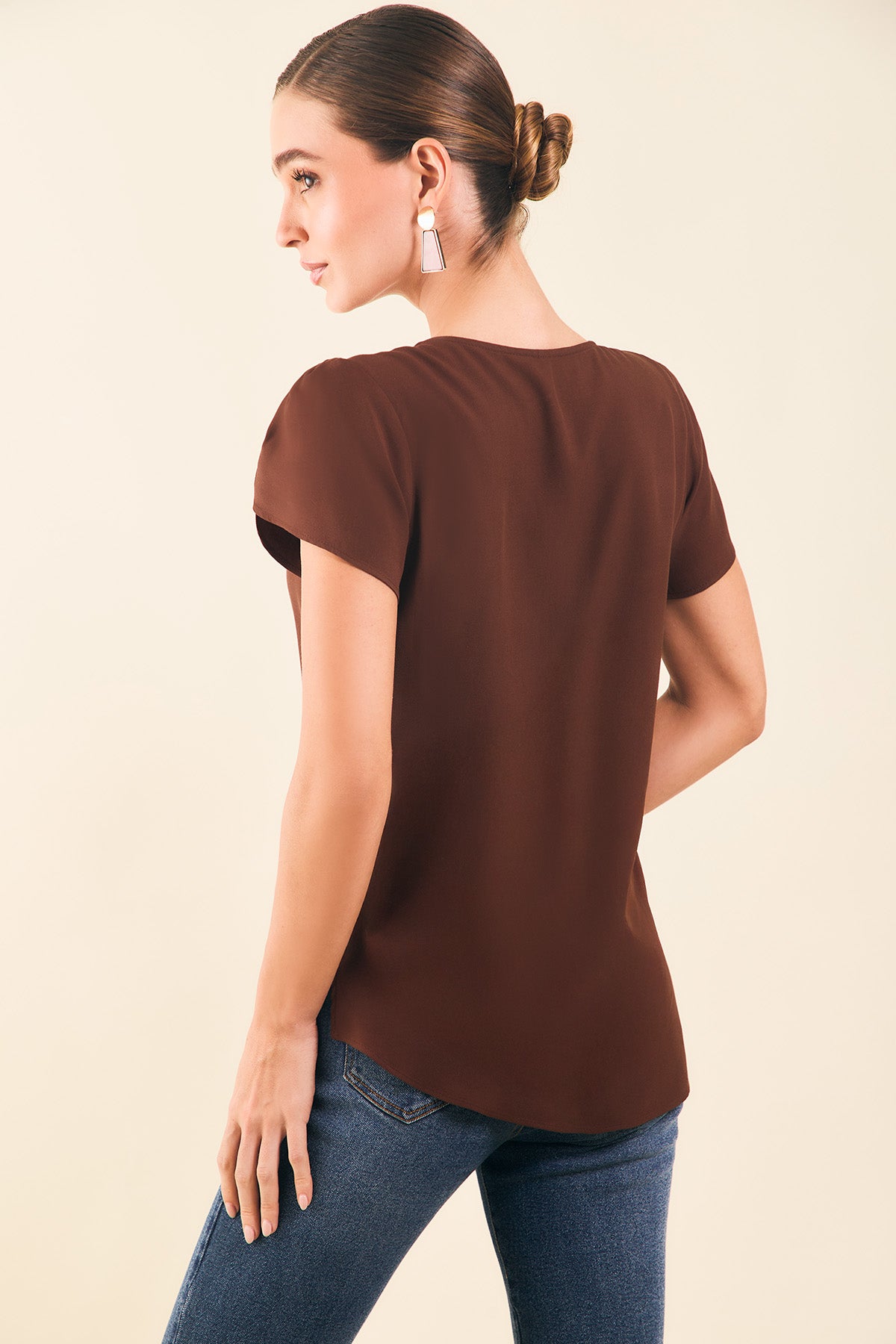 Blusa manga tulipán