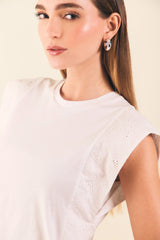 Camiseta box comb en hoja rota