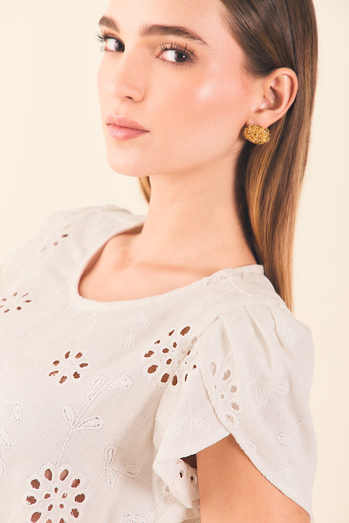 Blusa m/c tulipan en hoja rota