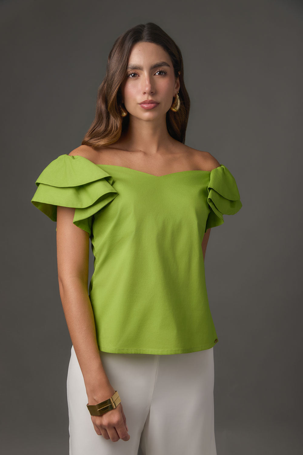 Blusa Layla Off Shoulder con Doble Bolero