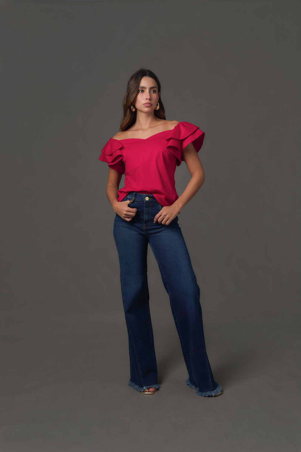Blusa Layla Off Shoulder con Doble Bolero