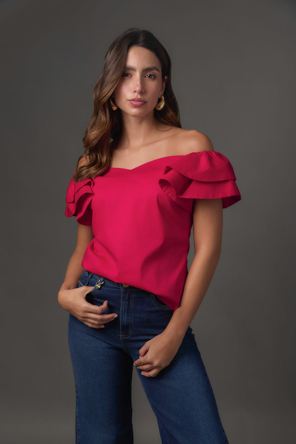 Blusa Layla Off Shoulder con Doble Bolero