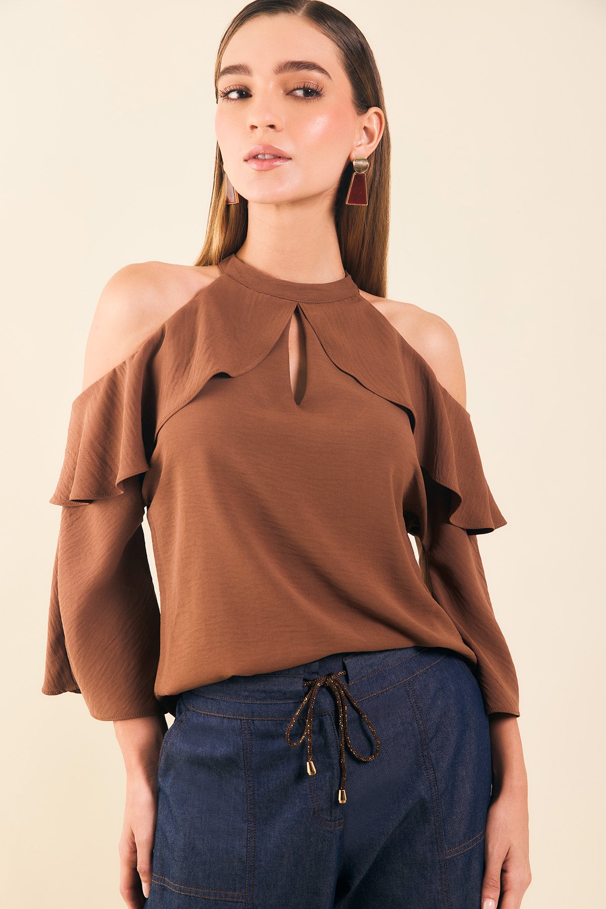 Blusa halter con bolero