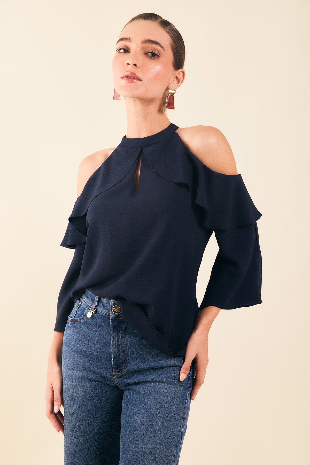 Blusa halter con bolero