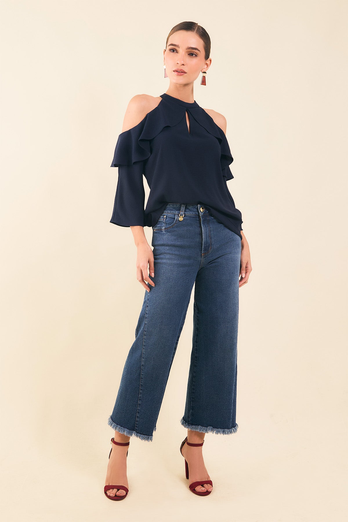 Blusa halter con bolero