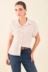 Camisa m/c en juego de rayas