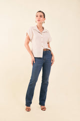 Camisa m/c en juego de rayas