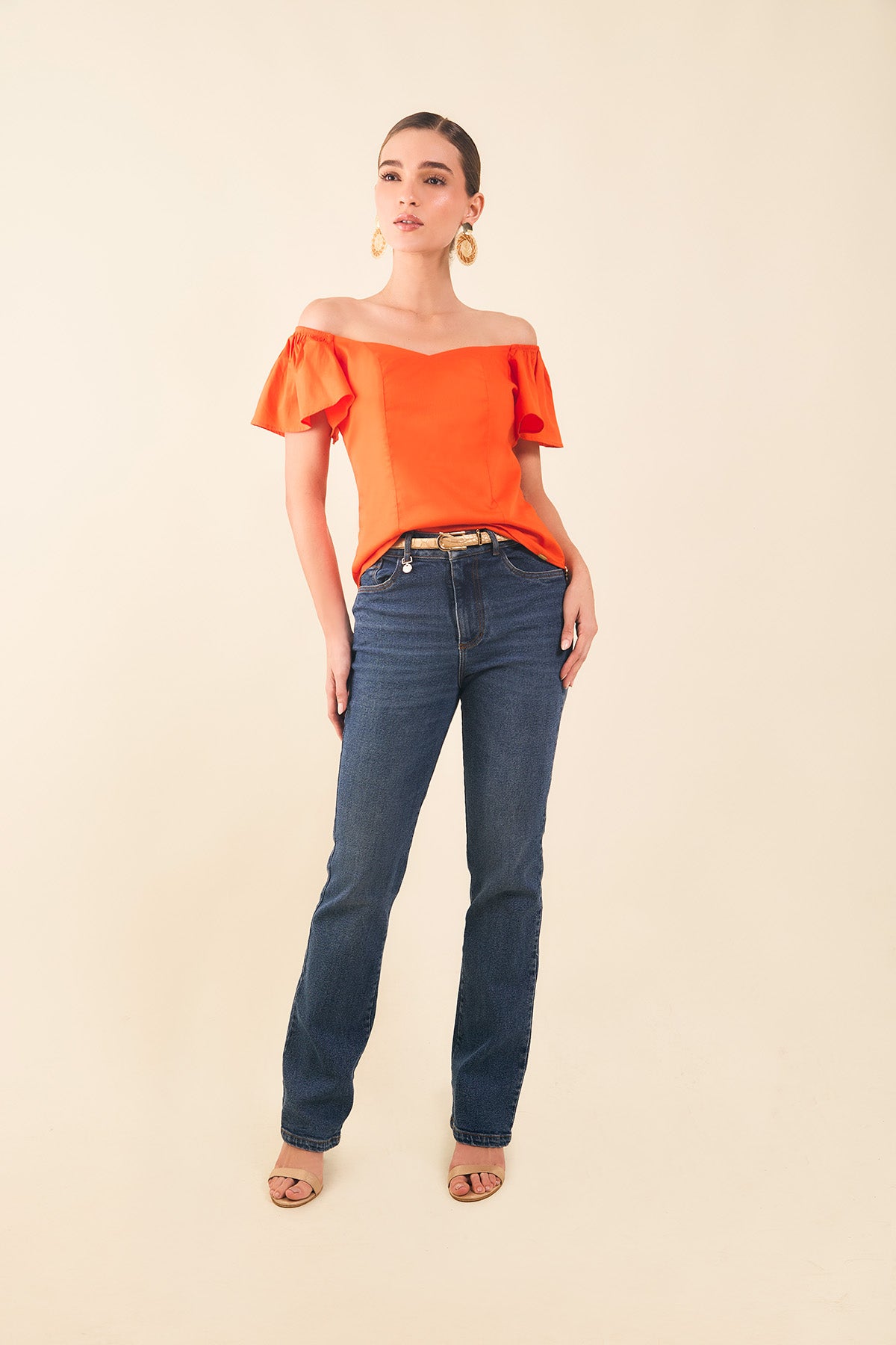 Blusa off shoulders fit corset mg  campana