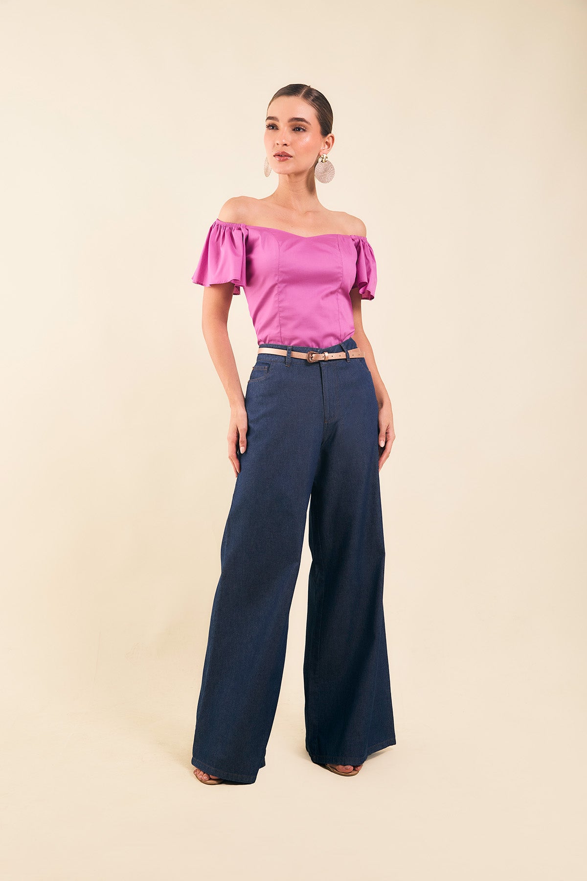 Blusa off shoulders fit corset mg  campana