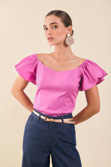 Blusa off shoulders fit corset mg  campana